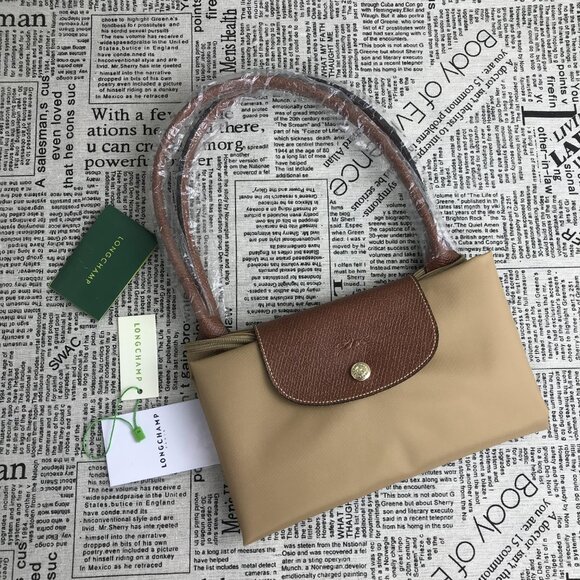 New Longchamp Le Pliage Original Large Shoulder Nylon Bag Tote IN Camel - Picture 2 of 14